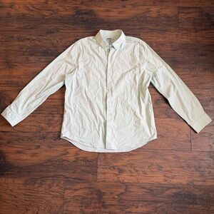Express 1MX fitted dress shirt in a light green or mint Mens XL